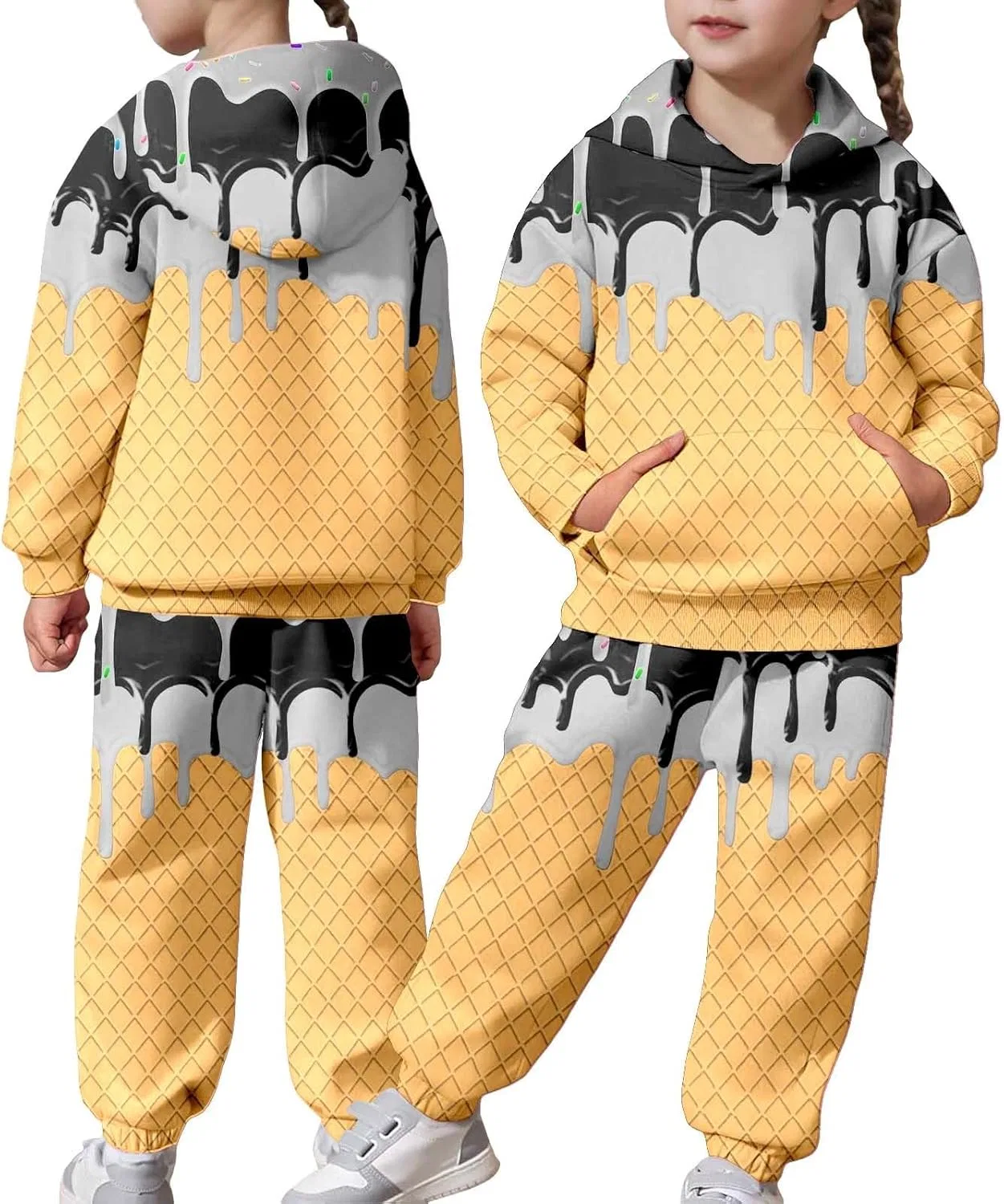 Детский спортивный костюм Ice Cream, 2 предмета, 11-black — фото 3