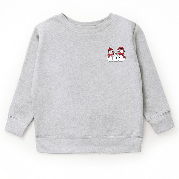 

Свитшот с принтом Snowman family The Juniper Shop, Heather Grey
