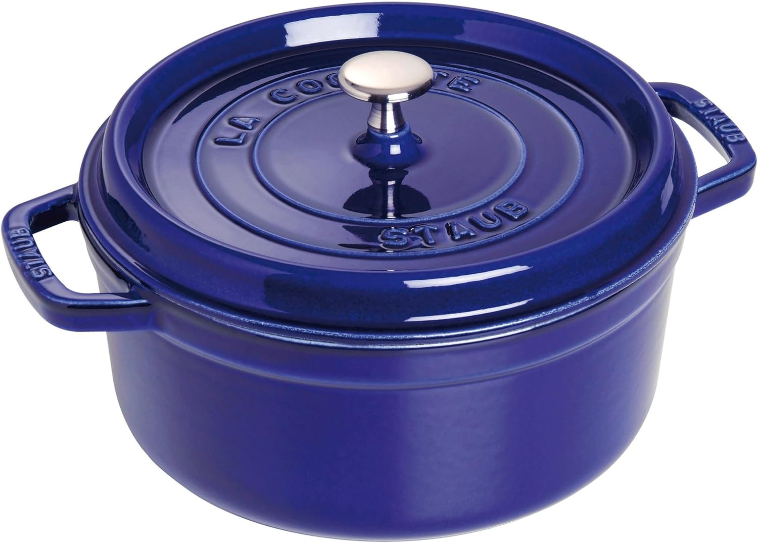 

Кастрюля Staub La Cocotte круглая, 22 см, синяя, Blue