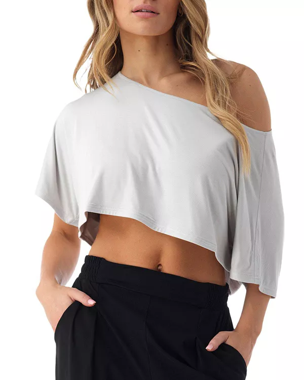 

Футболка с рукавами-крыльями летучей мыши от Gideon Heaven, бежевый