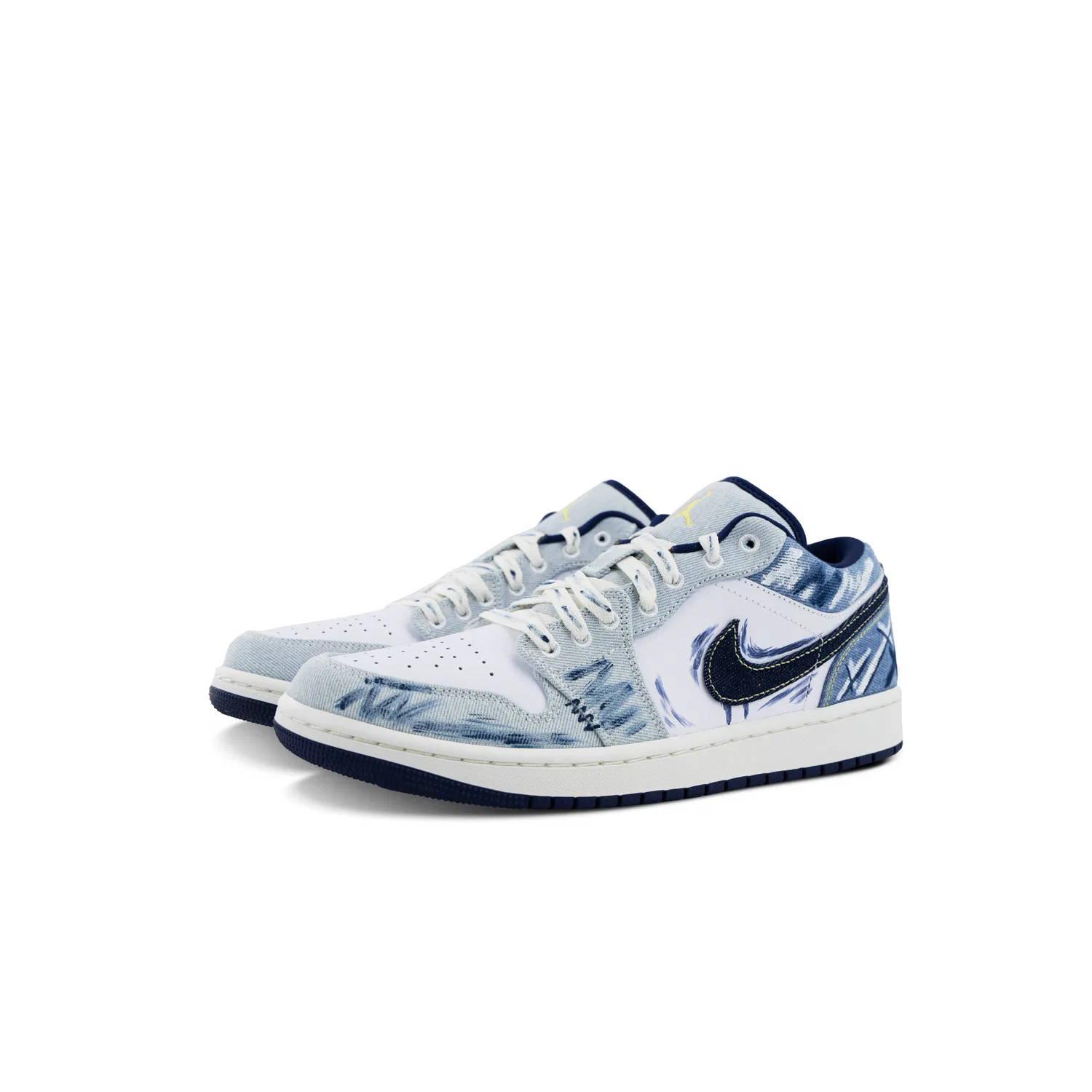 Кроссовки скейтбординговые Jordan Air 1 Low Blue White — фото 4