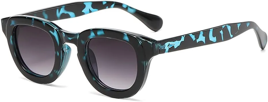 

Солнцезащитные очки 2027 года, овальная оправа, толстая оправа, стильные, разноцветные, классический ретро-стиль, модные, женские MTZJH, Blue Hawksbill Grey