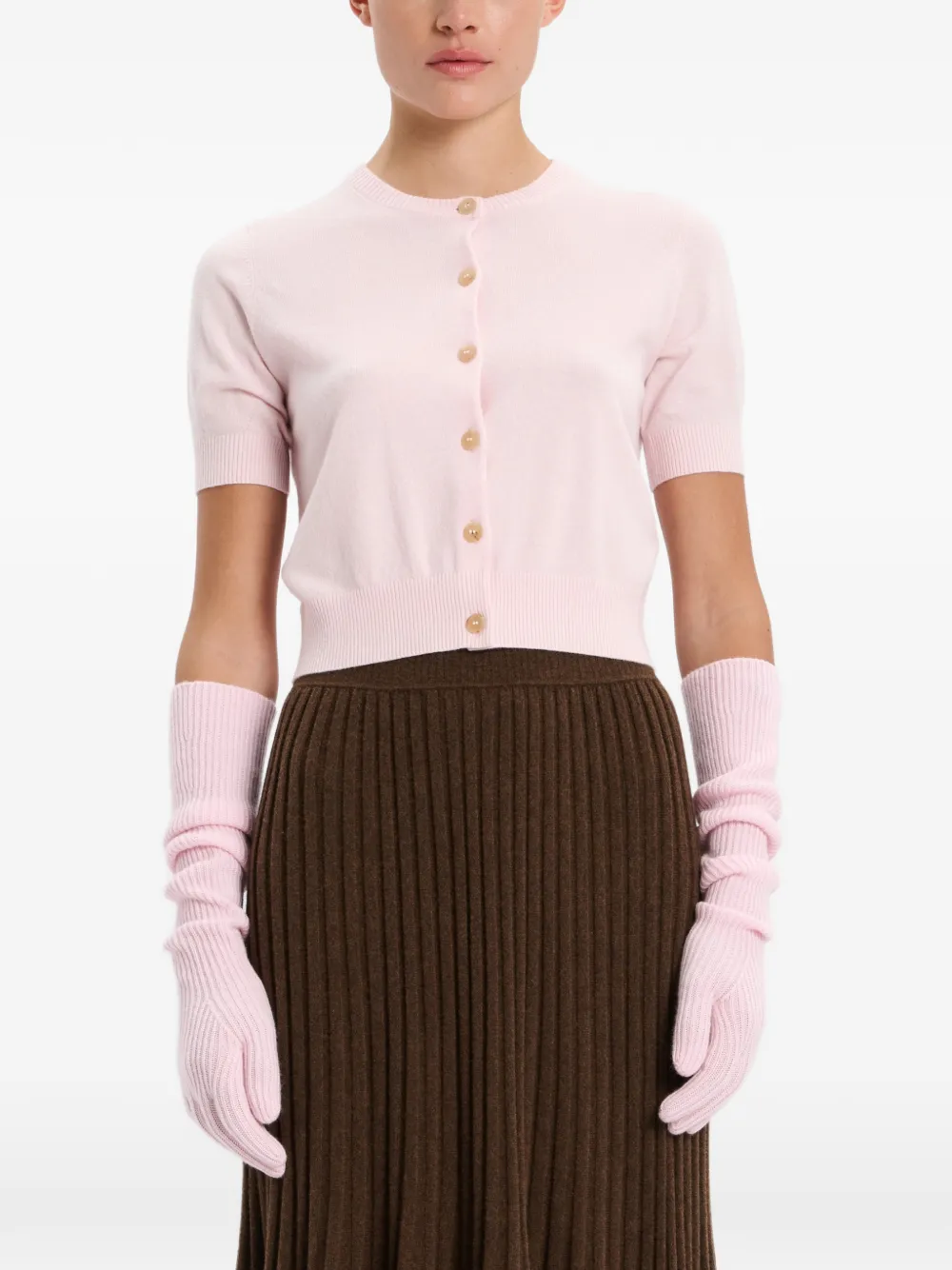 

Кардиган с короткими рукавами и застежкой на пуговицы Arch4, розовый