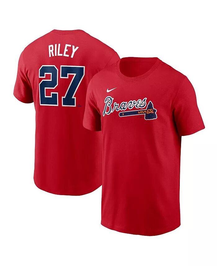 

Футболка Nike Men's Austin Riley Red Atlanta Braves Fuse Name Number Fanatics