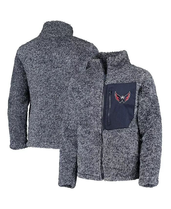 

Куртка Big Girls Navy Washington Capitals Fan Gear Sherpa Full-Zip Outerstuff