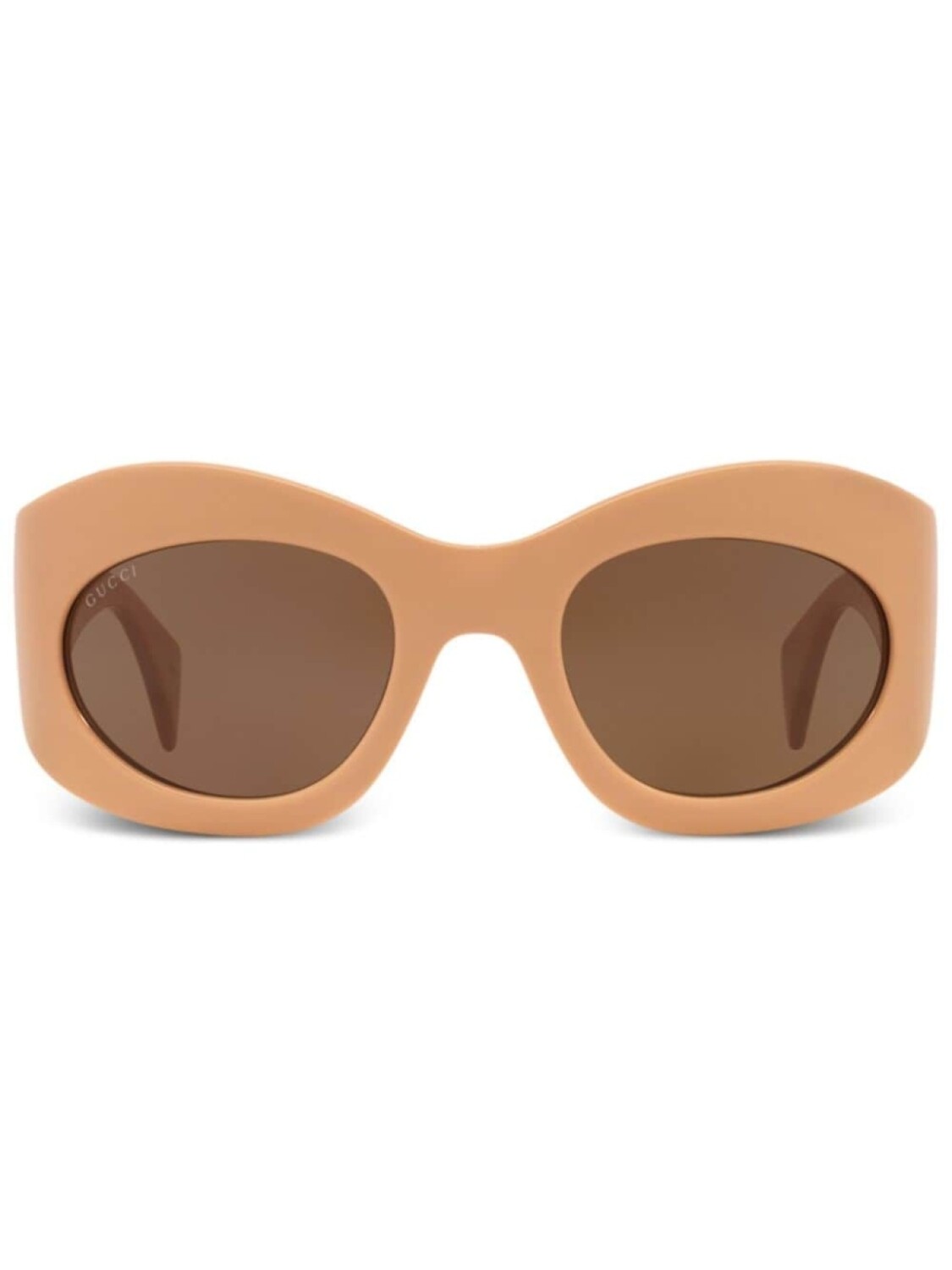 

Gucci Eyewear солнцезащитные очки в овальной оправе, розовый