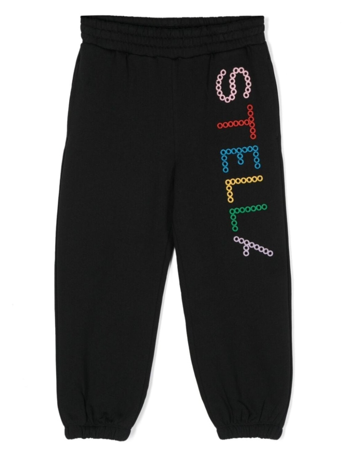 

Stella McCartney Kids спортивные брюки с вышитым логотипом, черный