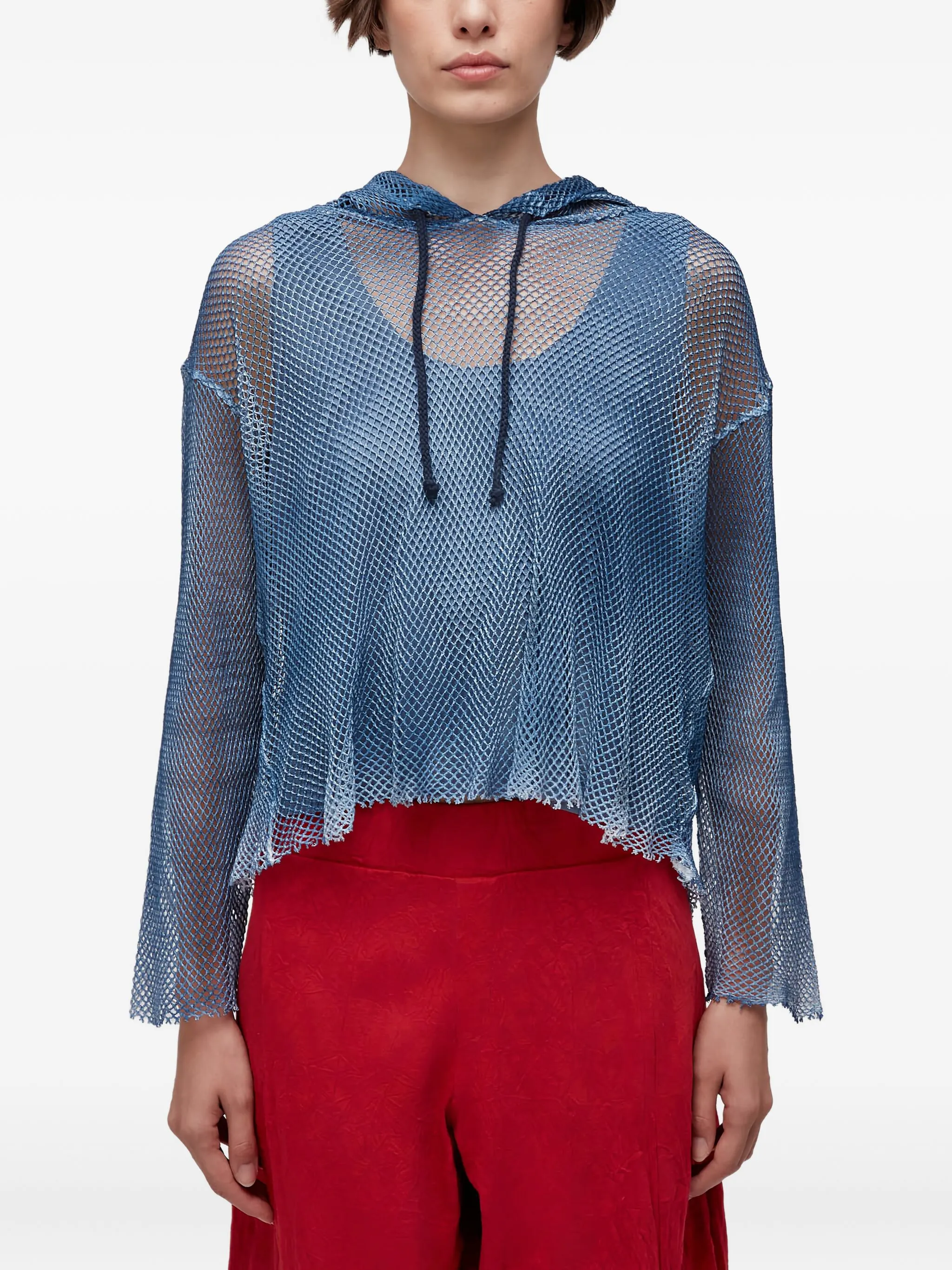 

Худи с сетчатыми вставками Osklen, синий