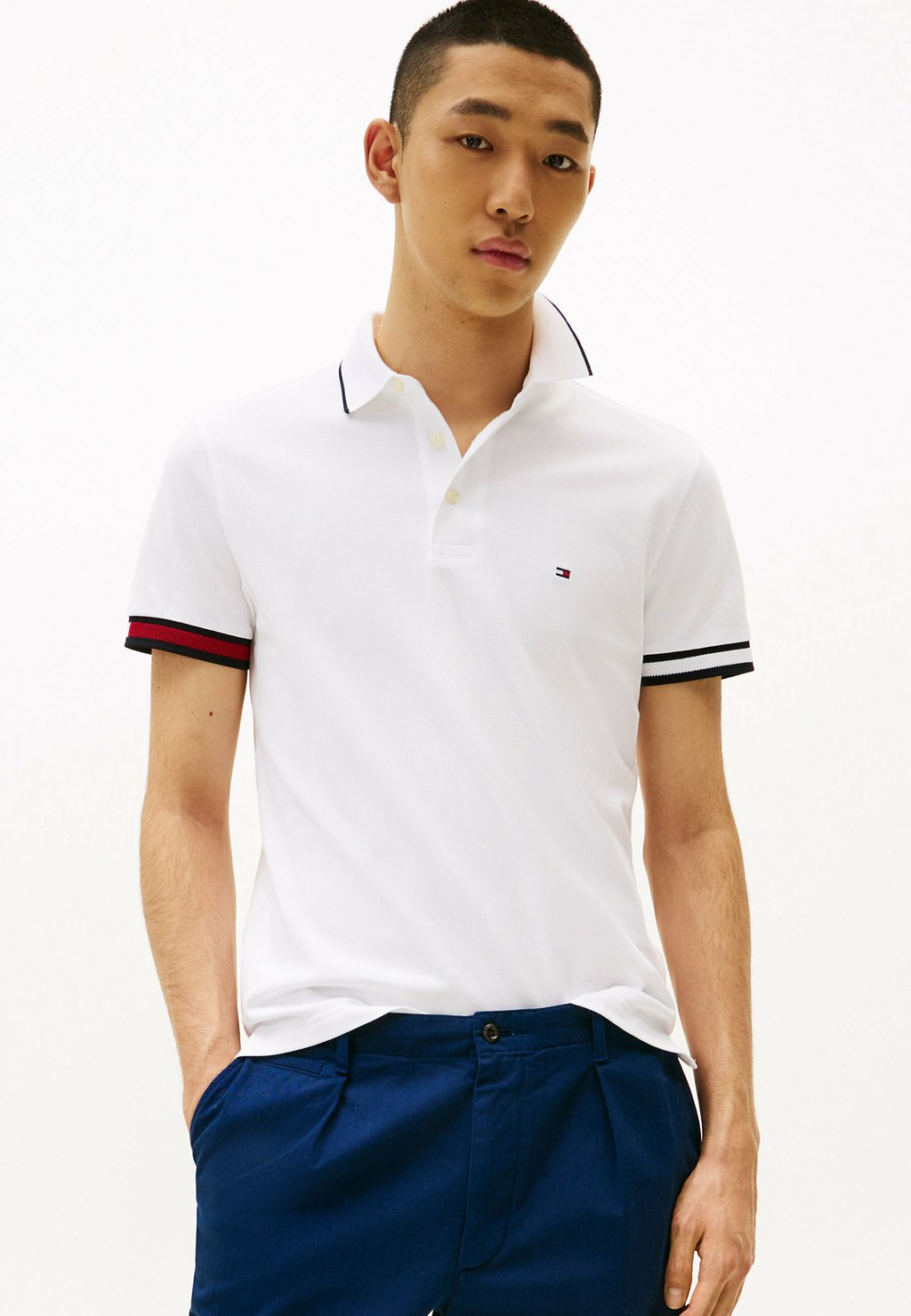 

Рубашка поло FLAG CUFF Tommy Hilfiger, белый