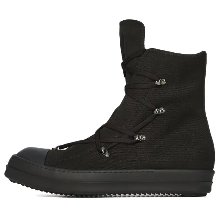 

Rick Owens DRKSHDW Мужские высокие парусиновые туфли Hexa, черные