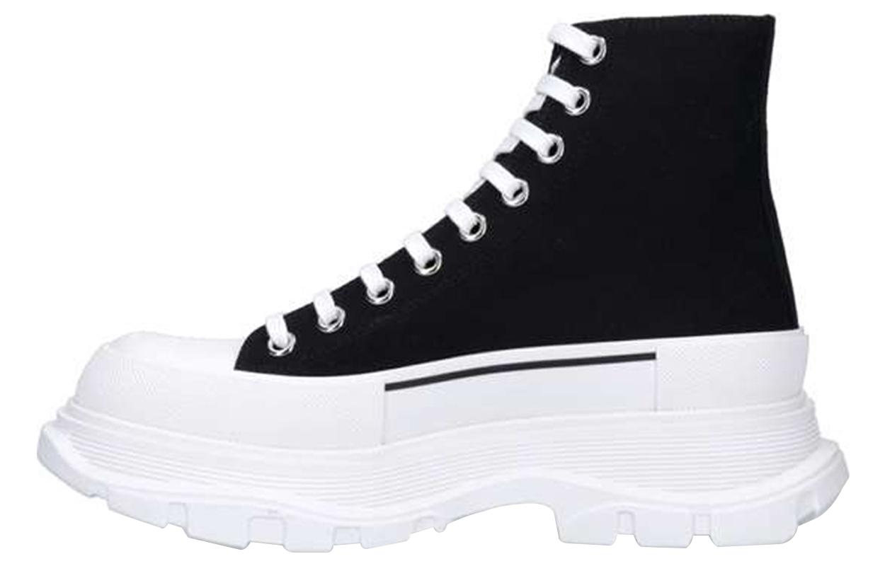 

Ботинки Alexander McQueen Tread Slick Lace Up Boot Black White