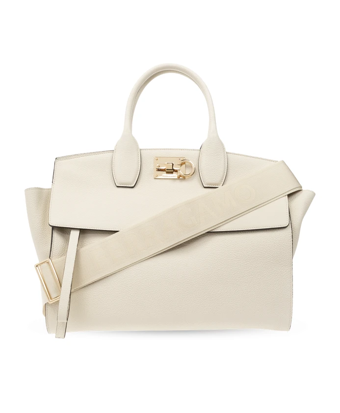

Большая сумка шоппер Studio Salvatore Ferragamo, бежевый