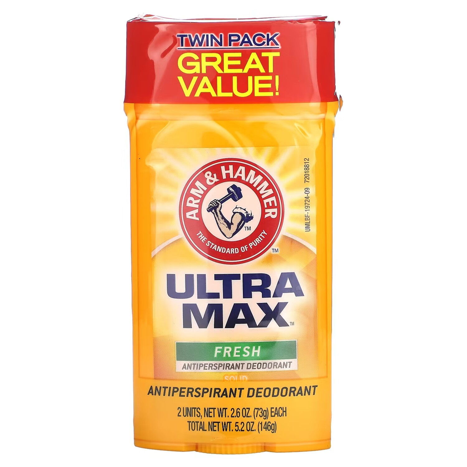 Дезодорант-антиперспирант твердый Arm & Hammer UltraMax Fresh, 2 шт. — фото 2