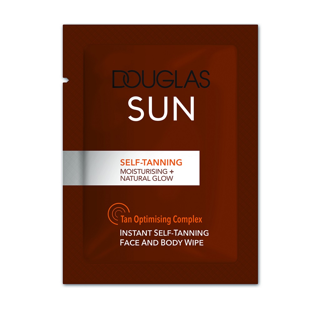 

Салфетки для лица и тела с эффектом автозагара douglas sun instant self-tanning face and body wipe Douglas Collection, количество 1 шт.
