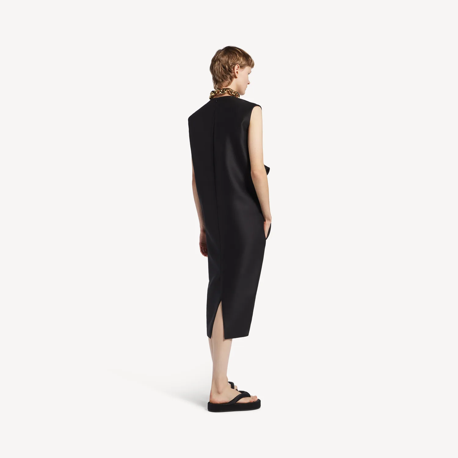BALENCIAGA Женское платье-кокон черного цвета — фото 4