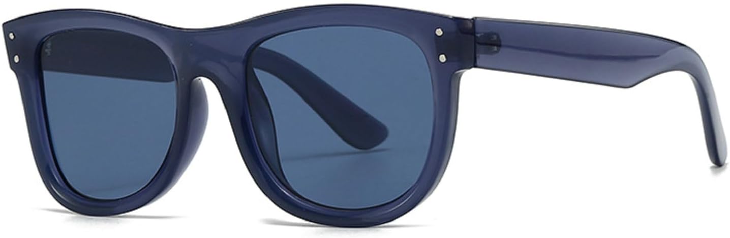 

Модные квадратные солнцезащитные очки-пилот для женщин, стильные очки для вождения с защитой от УФ-излучения, винтажные большие солнцезащитные очки для мужчин mincl, Blue