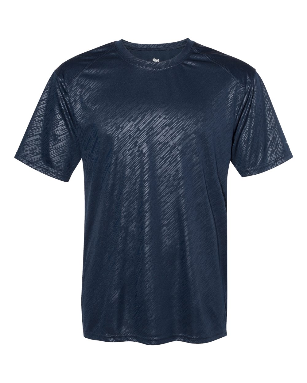 

Футболка с тиснением в линию Badger, цвет navy line embossed