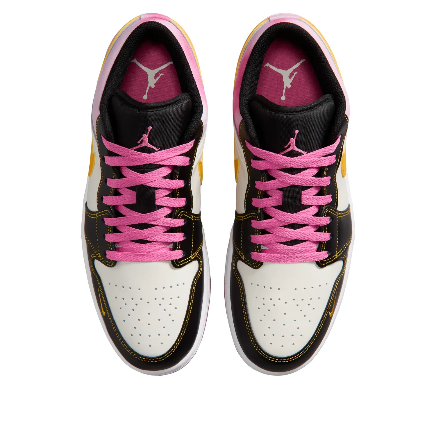 Кроссовки Air Jordan 1 Low SE 'Black Pinksicle University Gold' IV2442-010, розовый — фото 3
