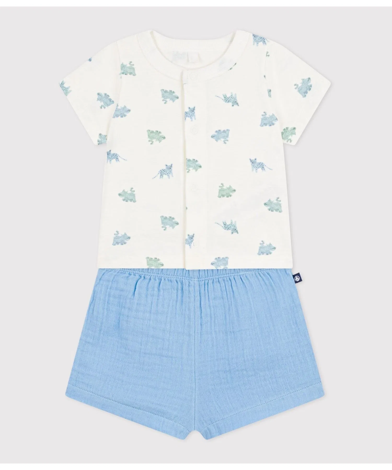 Детский комплект из хлопка PETIT BATEAU светло-голубой — фото 2