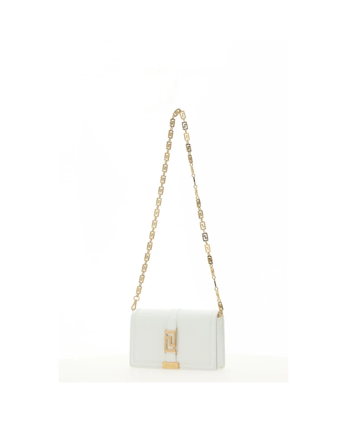 

Кошелек на цепочке из телячьей кожи Versace, белый