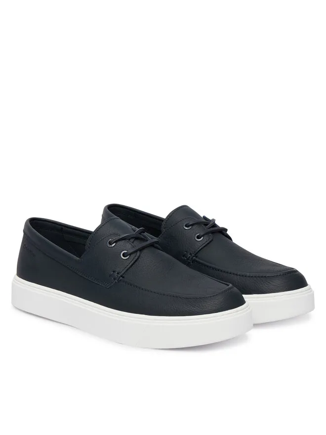 Calvin Klein Гибридные лодочные туфли Clean Boat Shoe Lth HM0HM02233 темно-синего цвета — фото 2
