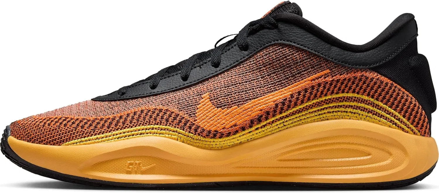 Мужские баскетбольные кроссовки Nike GT Hustle Academy, Black Total Orange Laser Orange