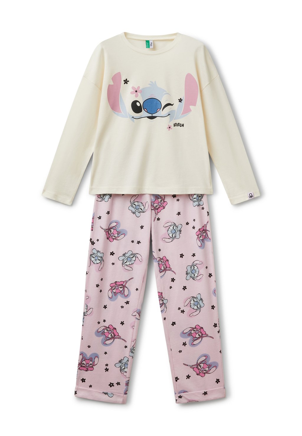 

Пижама FLOWING WITH STITCH DISNEY PRINT SET United Colors of Benetton, белый