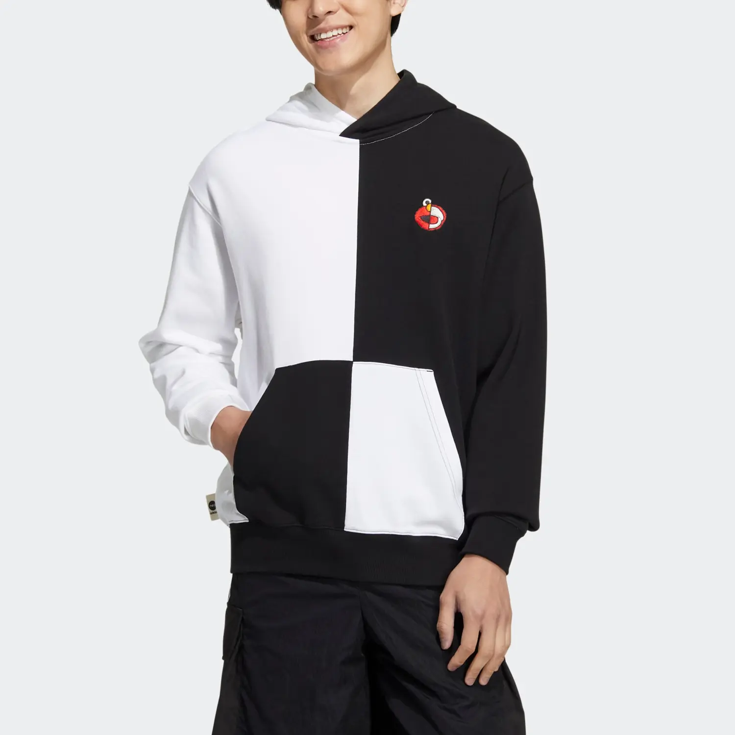 Adidas Neo Толстовка Sesame Street X Unisex черная белая — фото 4