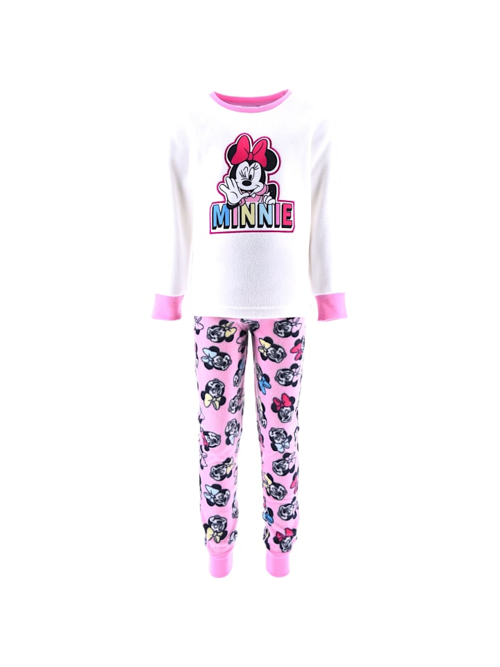 Disney Minnie Mouse Флисовая пижама Disney Минни Маус кремового цвета