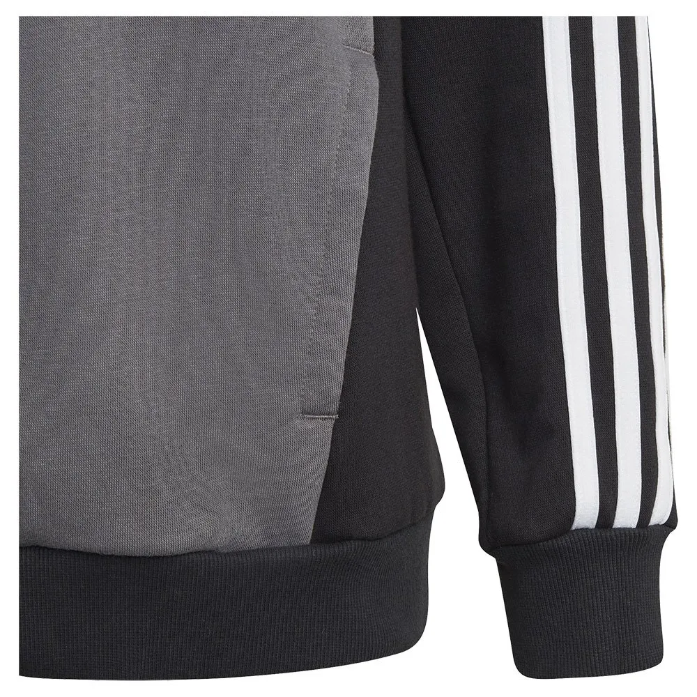 Толстовка adidas 3 Stripes Tib Fleece, серый — фото 2