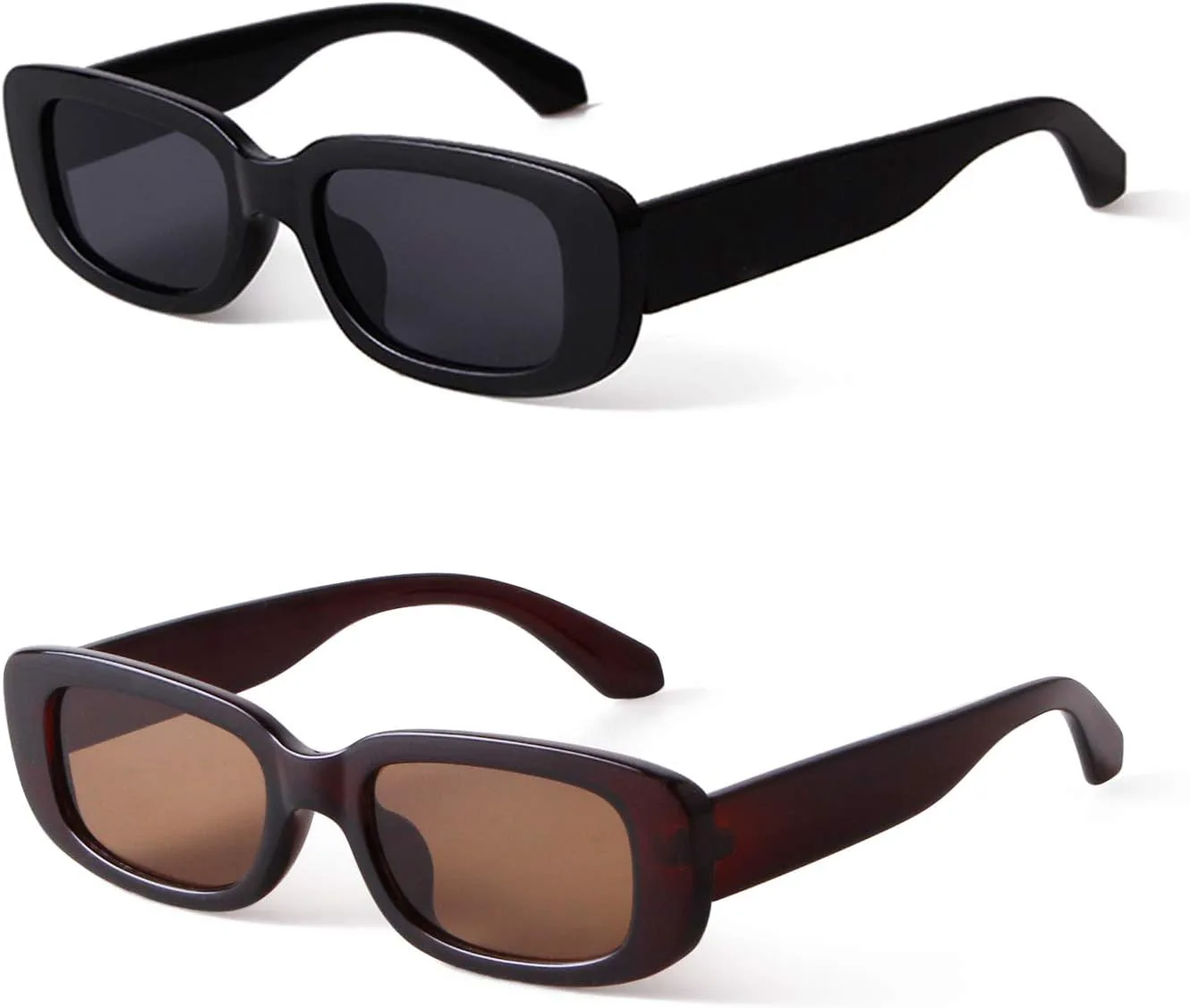 

Солнцезащитные очки ADE WU прямоугольной формы для женщин и мужчин в стиле ретро 90-х, узкие, прямоугольные, модные, в стиле Y2K, унисекс, стильные, Black & Brown