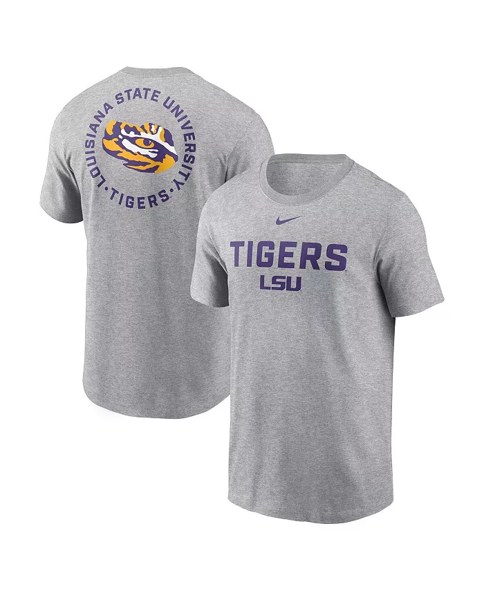 

Мужская футболка Heather Gray LSU Tigers Campus 2-Hit Nike