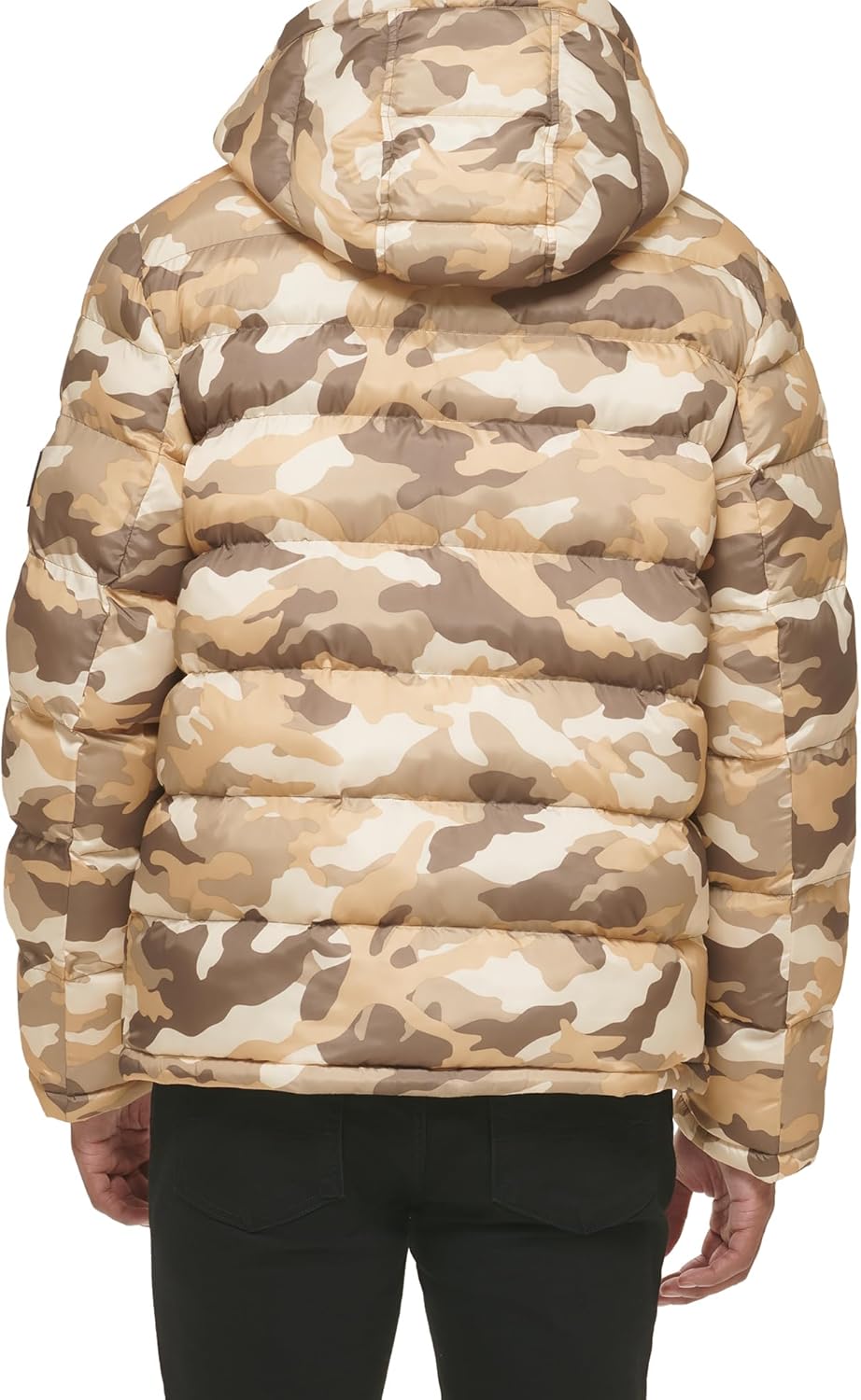 Мужская стеганая куртка с капюшоном Tommy Hilfiger (стандартная и для больших и высоких), Khaki Camo — фото 4