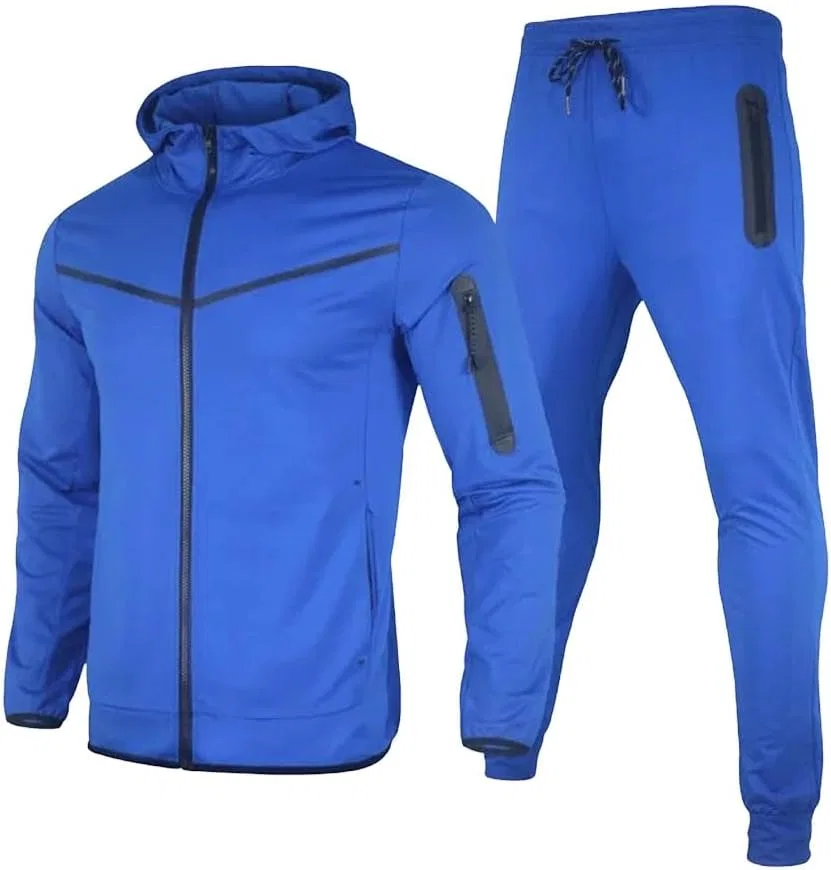 Мужской спортивный костюм Slim Fit на молнии, Generic, синий