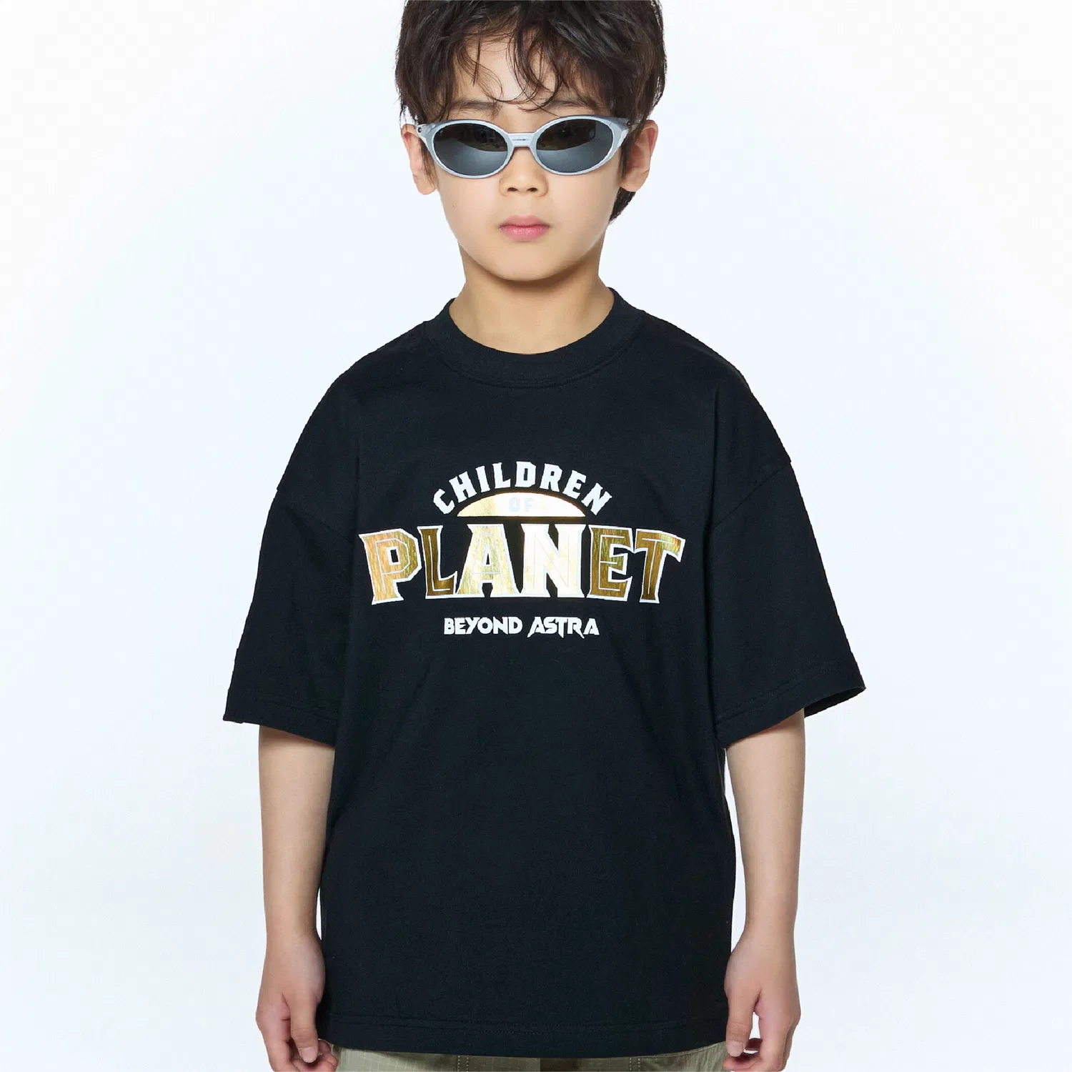 Детская футболка Children Of Planet Earth Organic, чёрная — фото 4
