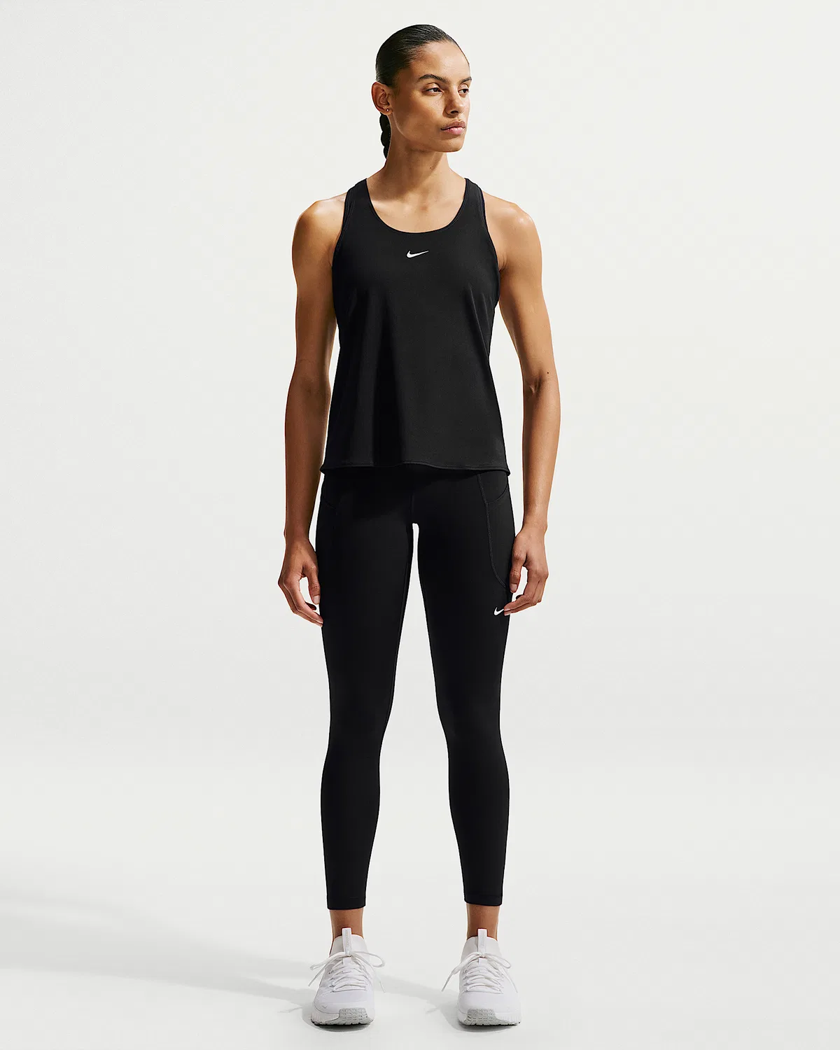 Женский топ-майка Dri-FIT Nike Pro, Black/White — фото 4