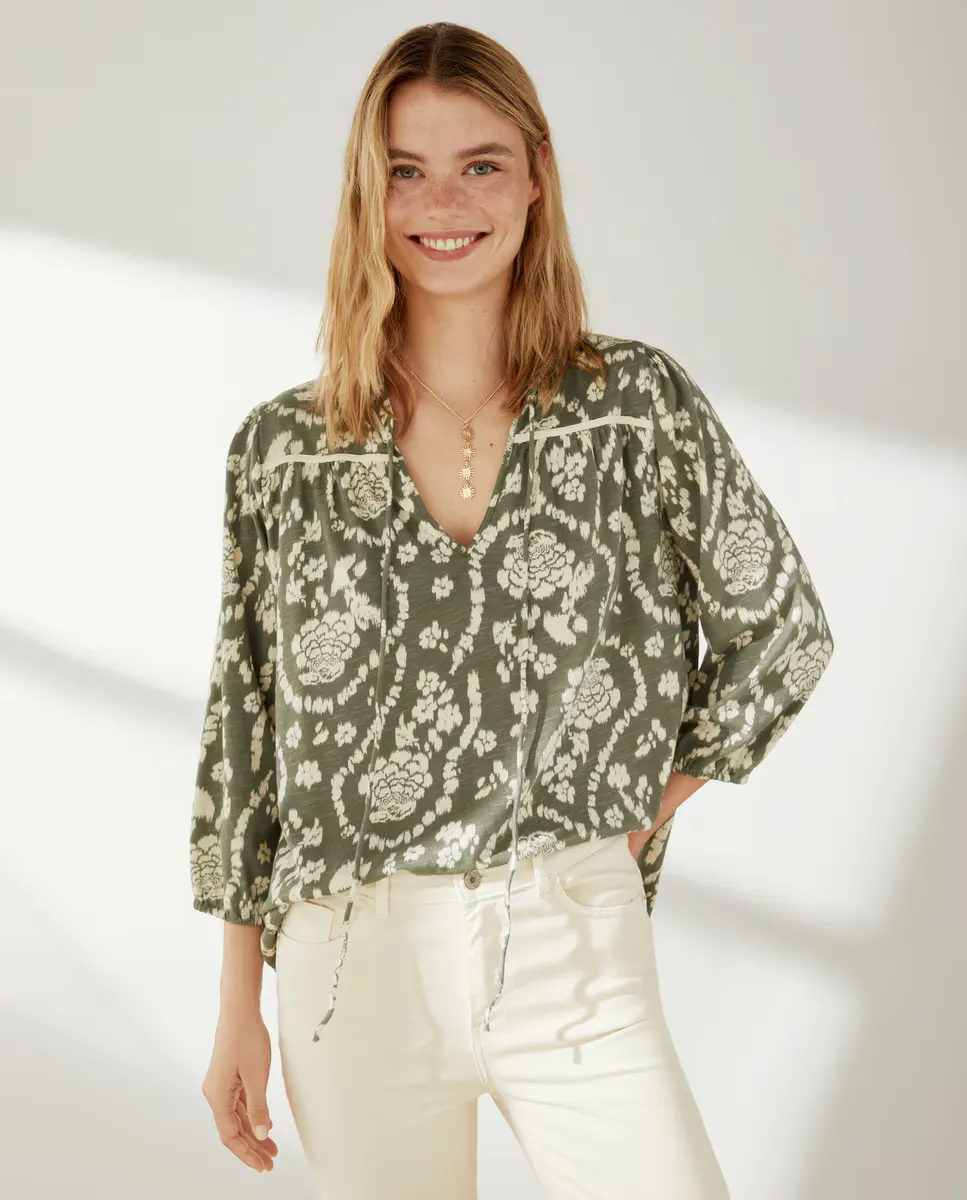 

Женская футболка с длинными рукавами Southern Cotton, зеленый