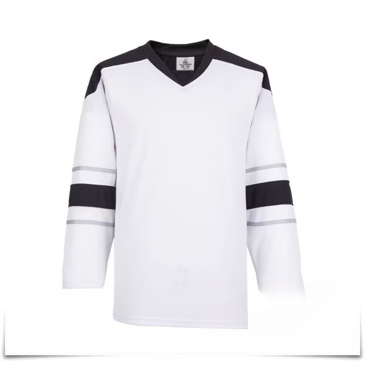 

He Jiagong Новая хоккейная форма 2024, тренировочная экипировка для хоккея, размер XXXL, белая с черными полосами