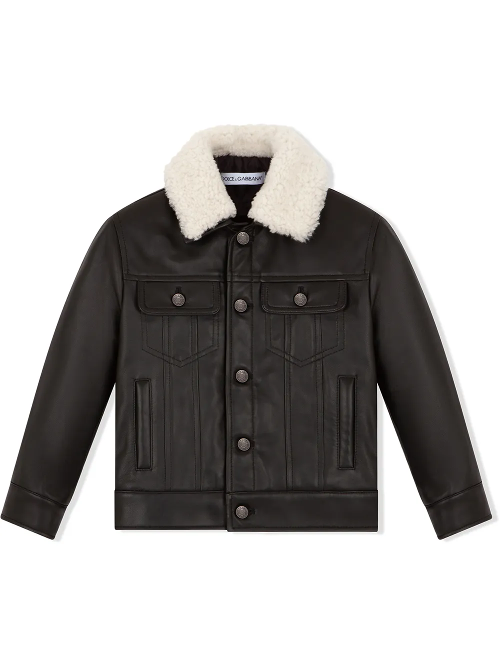 

Куртка с контрастным воротником Dolce & Gabbana Kids, черный