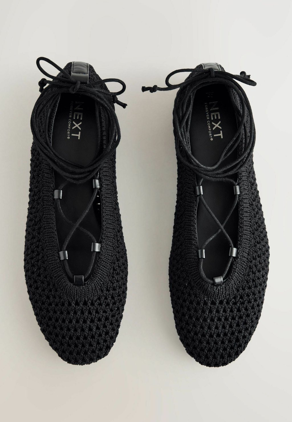 Балетки с ремешком на щиколотке REGULAR FIT - FOREVER COMFORT ROUND TOE TIE UP Next, черный — фото 2