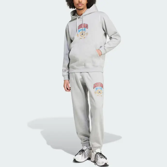 Толстовка мужская средне-серая Adidas Originals, серый — фото 2