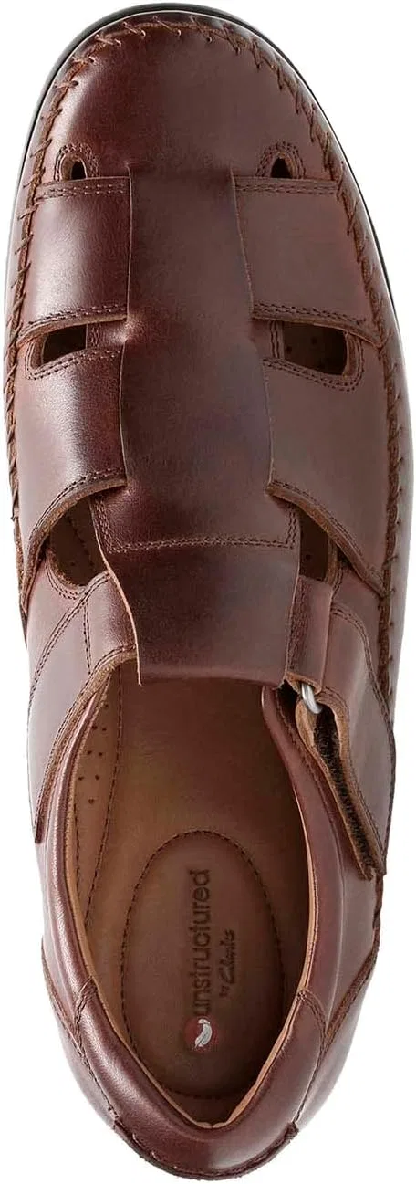 Мужские сандалии Clarks Un Gala с закрытым ремешком, Brown Dark Tan Lea — фото 2