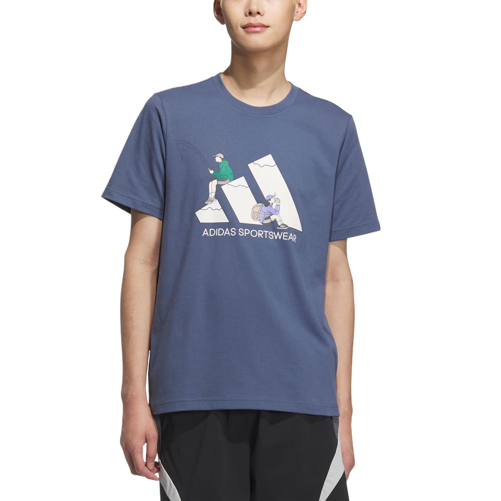 

Adidas Графическая футболка с коротким рукавом мужская Gray Blue, Синий, Adidas Графическая футболка с коротким рукавом мужская Gray Blue