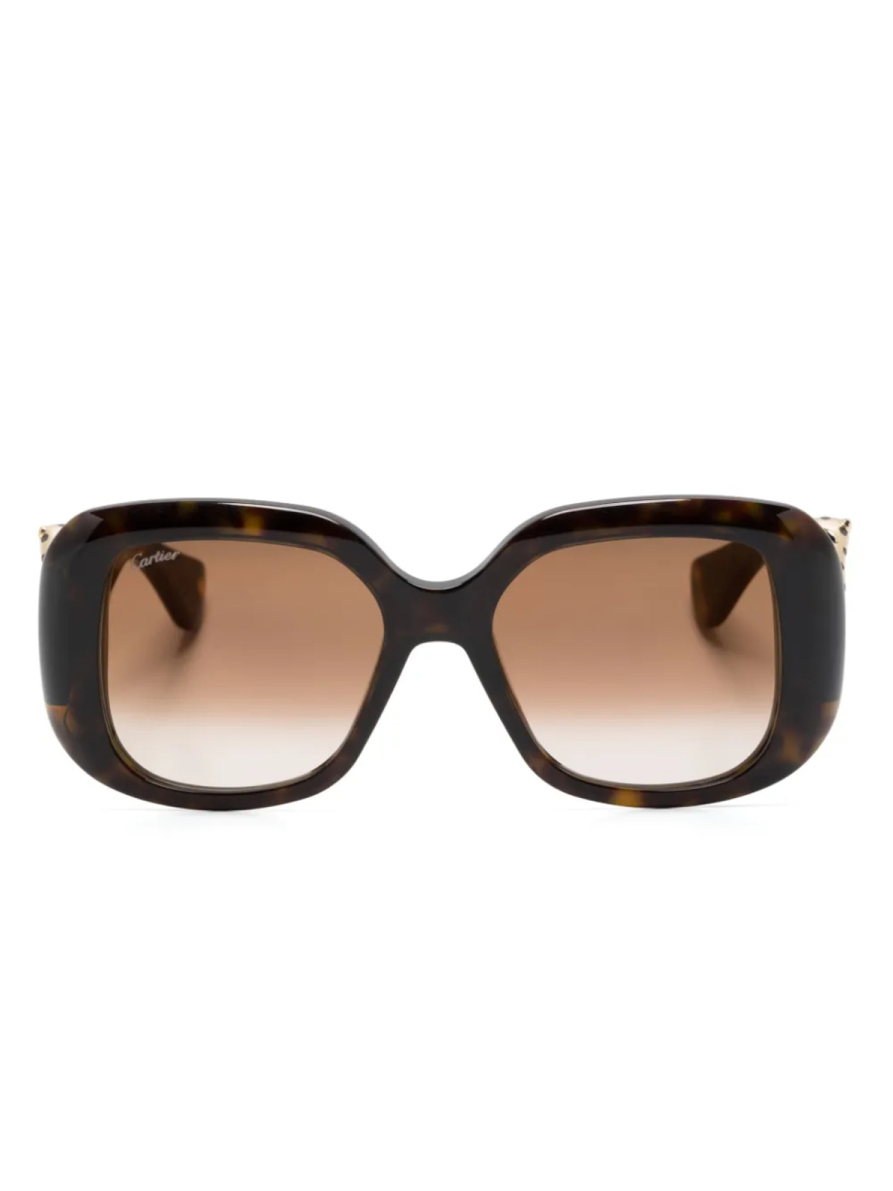 

Cartier Eyewear солнцезащитные очки в массивной оправе, коричневый