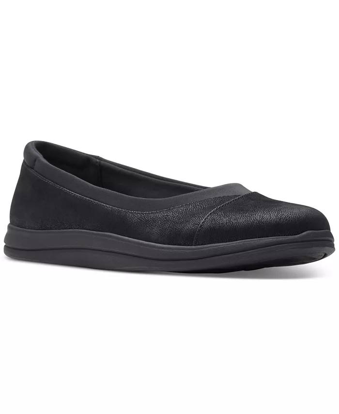 Женские балетки Breeze Ayla с круглым носом Clarks, черный