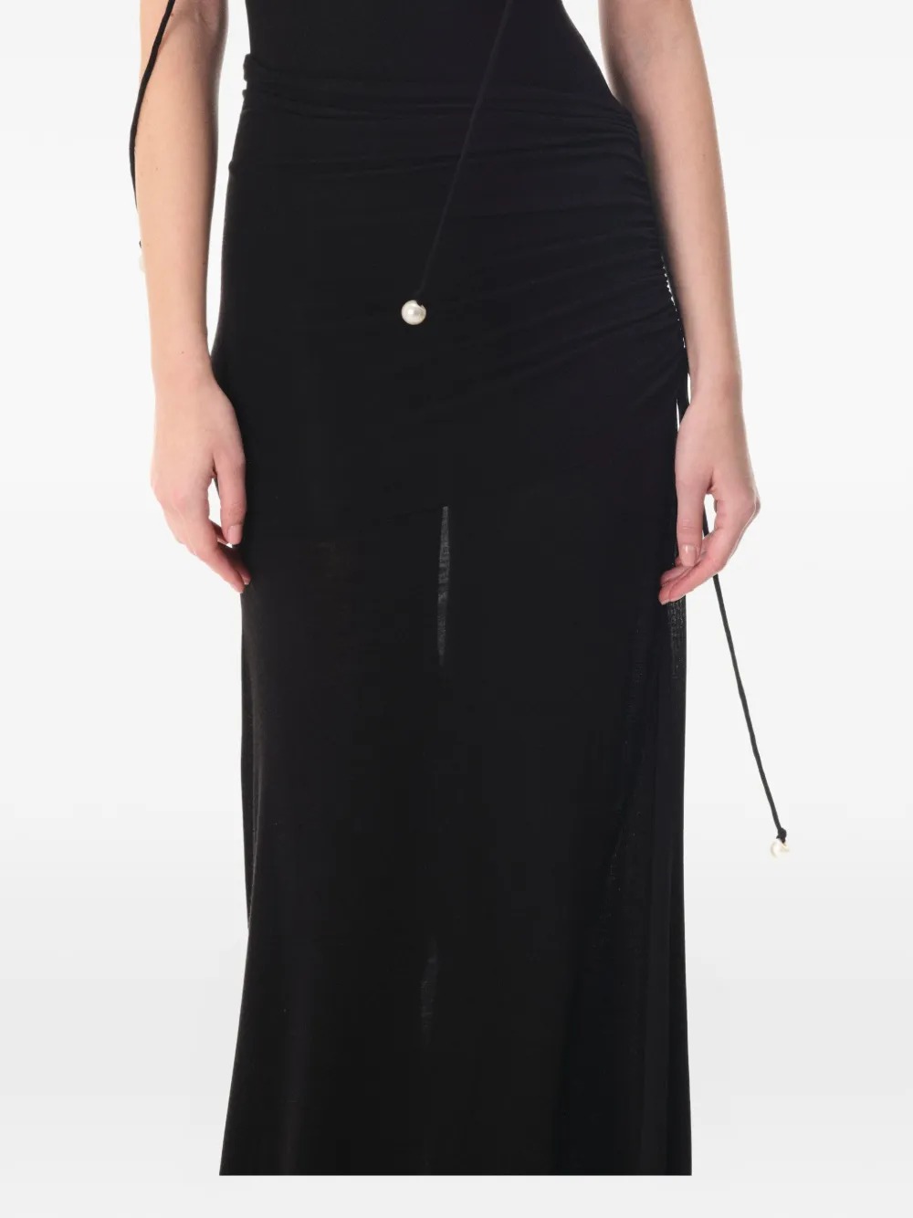 

Макси-юбка с завязками Manuri, черный