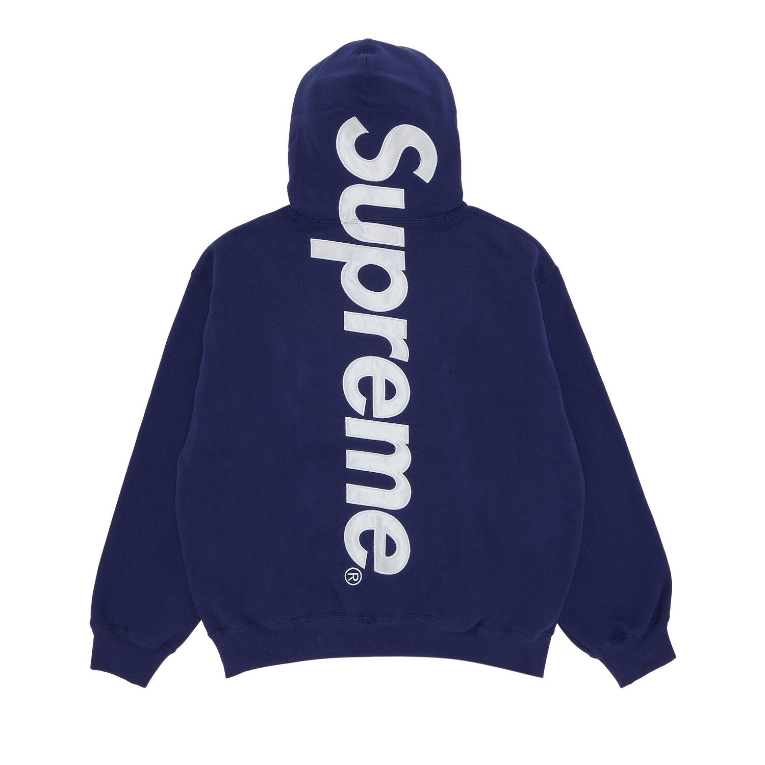 Толстовка с капюшоном из атласной аппликации Supreme, Washed Navy — фото 2