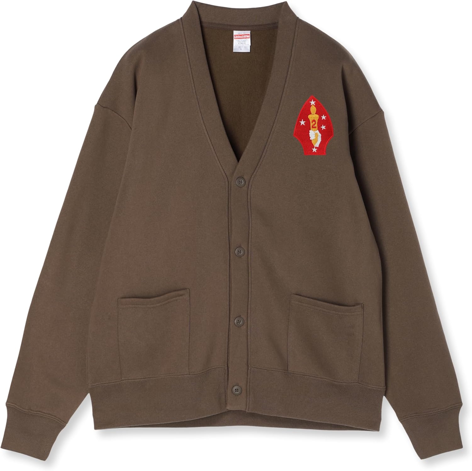 

Кардиган F Style F-SD021213, толстовка с нашивкой в виде герба армии США, темно-коричневый, размер XL F-Style