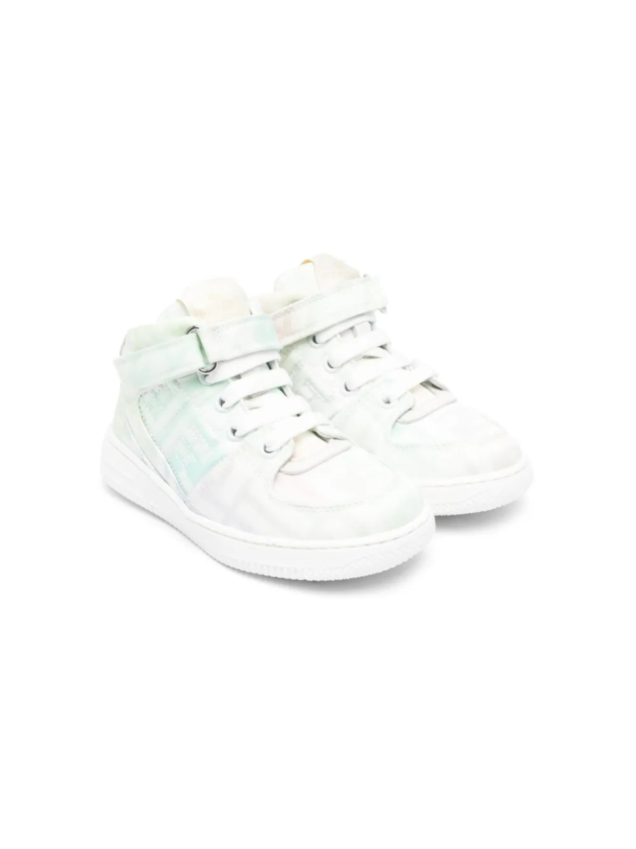 

Высокие кроссовки с логотипом FF Fendi Kids, зеленый