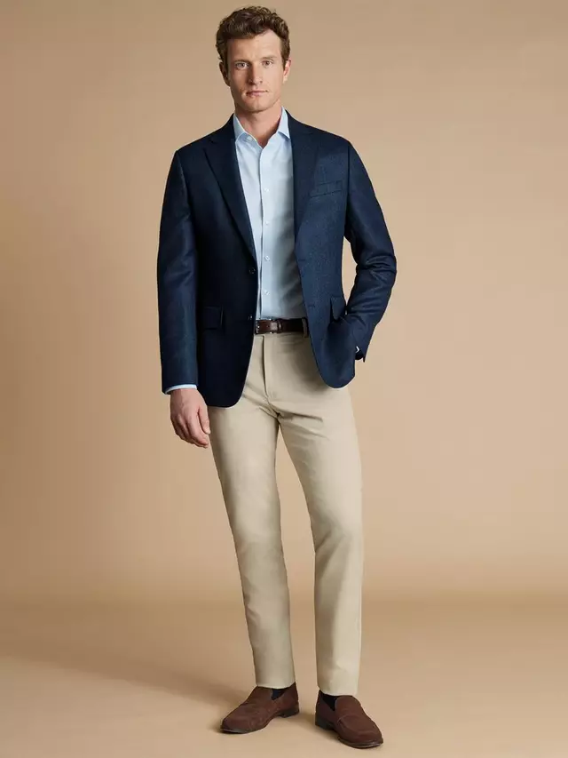 

Блейзер Charles Tyrwhitt Slim Fit Merino Wool, цвет steel blue